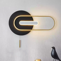 Nordic desainer artistik lampu dinding untuk kamar tidur ruang tamu sederhana sakelar kabel latar belakang samping tempat tidur lampu dinding LED