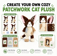 Peluche personnalisée cousue sur mesure, fabrication allemande, directement de l'usine, OEM ODM, animaux en peluche en coton PP et polyester, vente en gros, MOQ, peluches amusantes