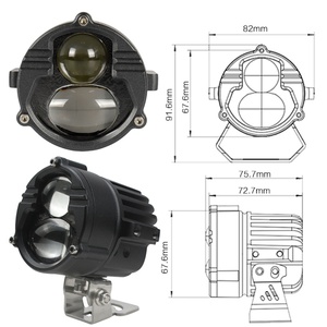 New Arrival Mini U30 Auto <b>LED</b> Fog Light High Beam <b>Projector</b> Lens Headlight Dual Color 40W 6000K 3000K Excellent Yellow Beam Auto - Product Image 5