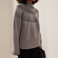 Benutzer definierte Herbst Winter Brynn Jacquard Strick pullover Weiche Merinowolle Mischung mit gebürsteter Textur Strickwaren Hersteller Casual Style