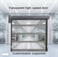 Porte rapide automatique à induction radar avec cellule photoélectrique, en PVC transparent, sur mesure pour usine