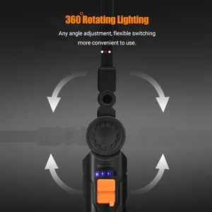 Portable COB <b>LED</b> Flashlight USB <b>Rechargeable</b> <b>Work</b> <b>Light</b> Magnetic Lanterna Hanging Lamp with Built-in Battery Camping Torch - Product Image 6