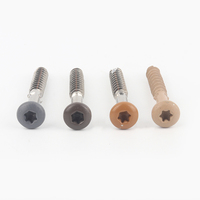 Vis à bois en acier inoxydable 304 à tête hexagonale Torx à filetage rapide, finition polie et cirée pour jardin, aménagement paysager, terrasse extérieure