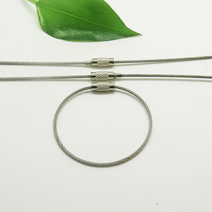 YIWANG Wholesale Custom Carabiner Wire Rope Cable Key Rings Of Different Lengths