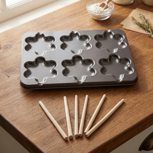 6 Tasse Antihaft-Kohlenstoffs tahl Lolly Bunny Back geschirr Pops Kuchen Keks <span class=keywords><strong>Backform</strong></span> und Gebäck Candy Form mit Holzstäbchen Set - Product Image 3