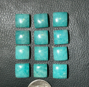 Hermosos Cabujones Planos de Amazonita Natural, Tamaños de 3mm a 30mm, Efecto Ojo de Gato, Corte a Máquina de Alta Tecnología, Gema de la Marca AMARA - Product Image 2