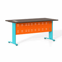 Bureau de travail modulaire pliable en fer moderne, petit bureau pour la maison, coworking et espaces de travail en équipe