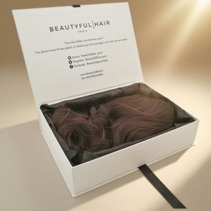 กล่องใส่ผมต่อแบบกำหนดเอง กล่องบรรจุภัณฑ์วิกผมพร้อมโลโก้สั่งทำ - Product Image 1