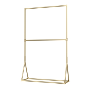 Expositor de <span class=keywords><strong>Ropa</strong></span> de Dos Niveles de Acero Inoxidable Estilo Art Deco, Fácil de Montar, para Tiendas Infantiles - Product Image 4