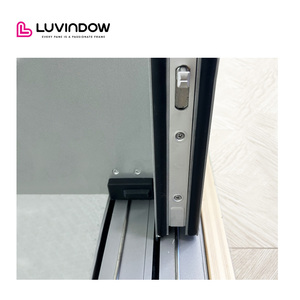 Cửa Trượt Bằng Nhôm Hai Lớp Khí Nén Tự Động Tự Đóng Mới Kính Ba Lớp Thấp Thiết Kế Mới Cửa Trượt Bằng Nhôm - Product Image 2