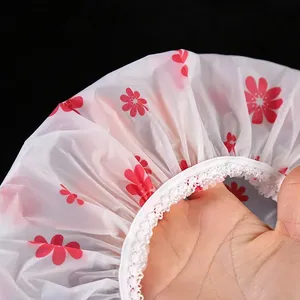 Gorro de ducha reutilizable con banda elástica, gorro de baño impermeable y grueso para mujer, perfecto para peluquería y uso doméstico - Product Image 5