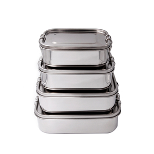 Portable Bento Lunch Box Stainless Steel Kids Food Container Oval Container Boxes for Snacks Storage