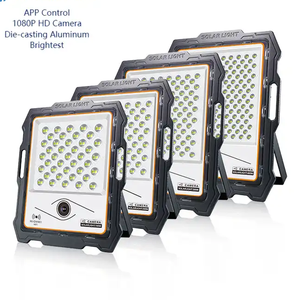 Omsen Sun Powered 100W 200W 300W 400W Đèn sân vườn năng lượng mặt trời với <span class=keywords><strong>camera</strong></span> ẩn wifi 4G WIFI CCTV hoàng hôn đến bình minh - Product Image 4