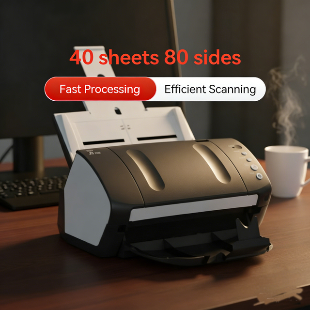 FUJTSU Fi-7140 Professional Color ADF Document Scanner with USB Interface High-Speed 40 Sheets/Min CCD Technology A4 Size