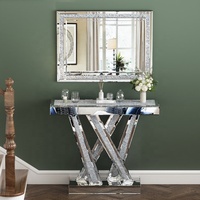 Table console TV en bois avec miroir moderne, meubles de salon, fabrication en gros