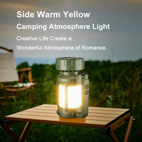 Projecteur solaire 2400mAh Sunlight Charging 4 Modes Ventilateur électrique USB Side Warm Yellow Search Light Outdoor Spotlight