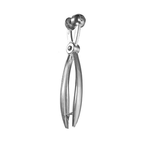 Descorazonador de cerezas y aceitunas de aluminio plateado con bandeja, herramienta de cocina - Product Image 6