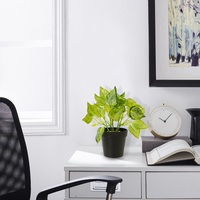 Plante artificielle Lvy de 22 cm avec pot, feuilles vertes, succulente, plante d'intérieur avec pot, décoration d'intérieur