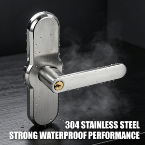 Tianyi Commercial Office Glass Door <b>Lock</b> Handle Satin Stainless Steel Lever <b>Keyed</b> Entry Mechanical Security Hardware Set - Product Image 2