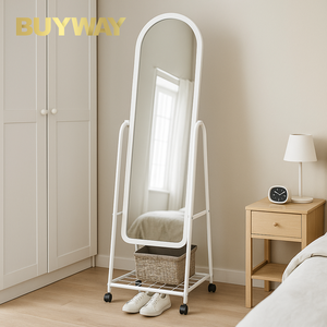 Miroir sur Pied de Pleine Longueur Incassable et Multifonctionnel avec Cadre Design Mobile pour la Décoration du Salon - Product Image 5