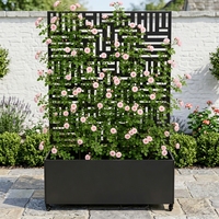 Jardinière surélevée en acier galvanisé antirouille pour extérieur avec clôture