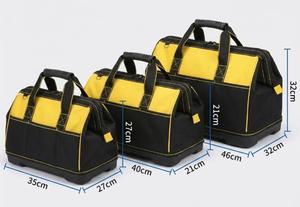 Sac de rangement d'outils de grande capacité, résistant à l'usure, sangle d'épaule réglable, boîte à outils multi-poches, fourre-tout à large ouverture pour instruments - Product Image 6