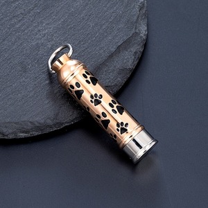 Nuevo Collar Conmemorativo para Cenizas de Mascotas, Colgante Cilíndrico con Huellas, Urna, Botella de Perfume, Hecho de Acero Inoxidable - Product Image 4