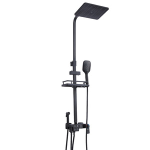 Set Doccia Bagno Nero Opaco con Display Digitale Temperatura Costante, Corpo Interamente in Rame - Product Image 5