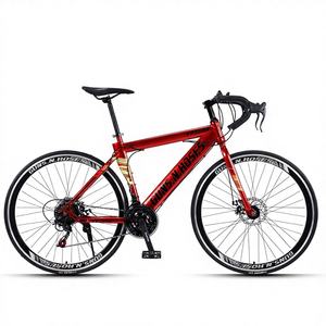 Vélo de route en acier au carbone YUXIAO pour hommes et femmes, compétition, niveau débutant, 24 vitesses, freins à disque doubles, fourche non suspendue, guidon courbé - Product Image 1