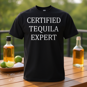 Camiseta Certificada para Expertos en Tequila, Unisex para Adultos, Algodón Negro - Product Image 3