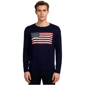 Sweat à Capuche Googan Squad Homme - Bleu, Drapeau Américain, Manches Longues - Taille S