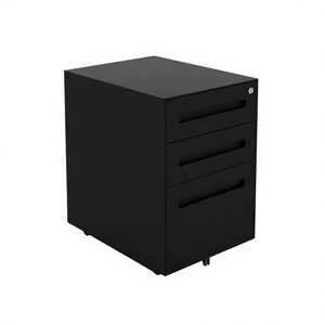 Meuble de rangement mobile à 3 tiroirs en métal blanc de haute qualité pour bureau, très demandé - Product Image 3