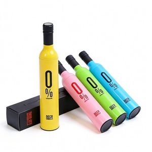 21"*8K Three-Folding Advertising Bottle Shape for Promotion Gift Souvenir Wine Umbrella - Product Image 1