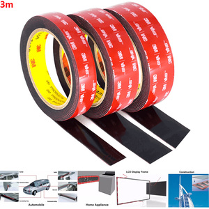 Nastro Biadesivo Originale 3M VHB 5952, Rotolo 12mm X 3m, Resistente al Calore, Nastro 3M 5952 VHB Nero, Spessore 1,1mm per Uso Industriale - Product Image 1
