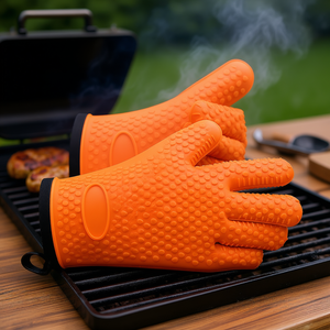Gants de fumeur en silicone antidérapants, résistants à la chaleur, outils de cuisson pour grillades, fritures, utilisation en cuisine D0100H530C6 - Product Image 2