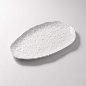 Plats en porcelaine de texture gaufrée de roche élégante d'usine pour la vaisselle de <span class=keywords><strong>restaurant</strong></span> gastronomique assiettes de service en céramique blanche uniques - Product Image 2