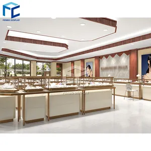 Luxury Jewellery Shop Counter Design Jewelry Shop Furniture Jewelry Display Cabinet Showcase