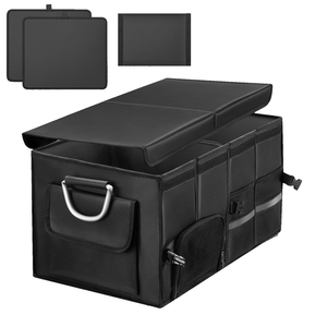 Organizador de Maletero para Auto, Plegable, con Compartimentos Grandes, Organizador de Almacenamiento para Auto con 4 Bolsillos, Asa y Organizador de Zapatos - Product Image 2