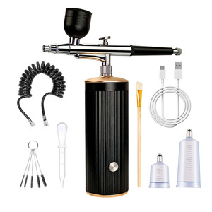Mini aérographe électrique portable rechargeable avec pompe à air pour nail art et modélisme, alimentation par gravité, vitesse réglable, USB - Product Image 2