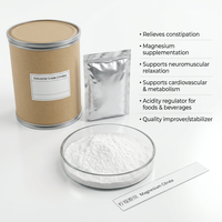 Poudre de citrate de magnésium de qualité alimentaire, pure à 99 %, en vrac