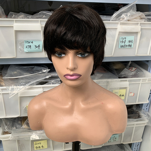 Perruque Pixie Cut Faite à la Machine, Cheveux Vierge, Courte Coupe Carrée Ondulée, pour Femmes Noires, Perruque Frontale en Dentelle 100% Cheveux Humains, Vente en Gros - Product Image 2