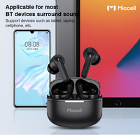 Écouteurs de jeu intra-auriculaires Miccell en gros, Bluetooth 5.4, faible latence, sans fil, suppression du bruit, TWS, pour le gaming