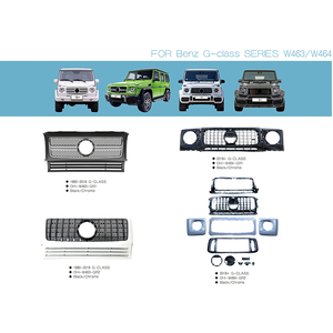 G65 AMG Style Black Car Front Grille Fit for Mercedes Benz W463/W464 G Class G500 G550 Model Year 2019 +. - Product Image 5