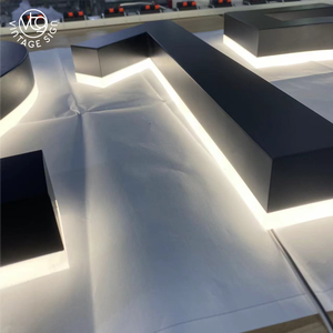 Segni personalizzati piccole lettere di plastica Design del segno del negozio in metallo tagliato al Laser <span class=keywords><strong>Online</strong></span> come realizzare insegne retroilluminate - Product Image 5