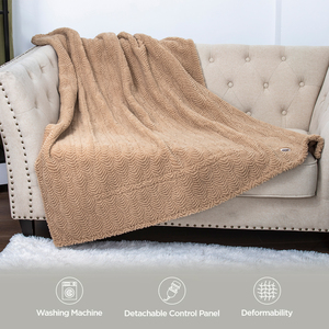Coperta Elettrica Invernale Confortevole e Calda in Tessuto a Maglia con Protezione da Surriscaldamento Lavabile per Uso Domestico - Product Image 4