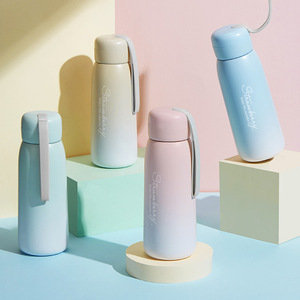 Thiết Kế Mới 370Ml <span class=keywords><strong>Mini</strong></span> Gradient Màu Chai Nước Bằng Thép Không Gỉ Bình Giữ Nhiệt Di Động Cho Trẻ Em - Product Image 1