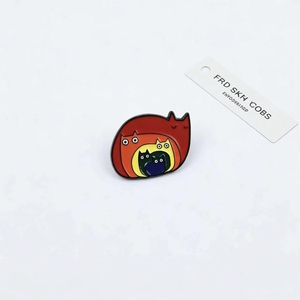 <span class=keywords><strong>Broche</strong></span> en émail chats emboîtables arc-en-ciel éclatants, épinglette fantaisie chat <span class=keywords><strong>Matriochka</strong></span>, badge de dessin animé mignon pour vêtements, sacs, chapeaux - Product Image 1