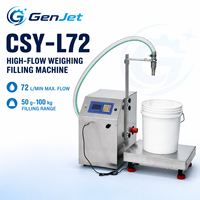 Machine de remplissage et de pesage automatique GenJet de 72 litres par minute pour lessive, liquide vaisselle et produits nettoyants