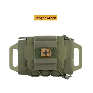 Outdoor Quick-Pull Nylon <span class=keywords><strong>Kit</strong></span> Médico Tático Durável Viagem Molle Acessório Saco Zipper Impermeável Montanhismo Cintura Bag - Product Image 3