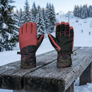 Gants de ski thermiques pour femmes, softshell, imperméables, à doigts entiers, pour l'hiver et le snowboard - Product Image 3